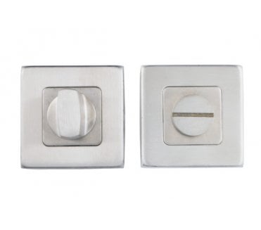 Eclipse 34579 Bathroom Thumbturn & Release Set (Square) - Satin Stainless Steel