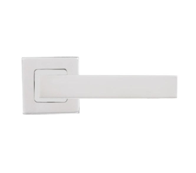 Eclipse 34765 Square Lever on Square Rose - Polished Stainless Steel