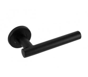 Eclipse 34903 Straight T-Bar Lever On Round Rose - Matt Black
