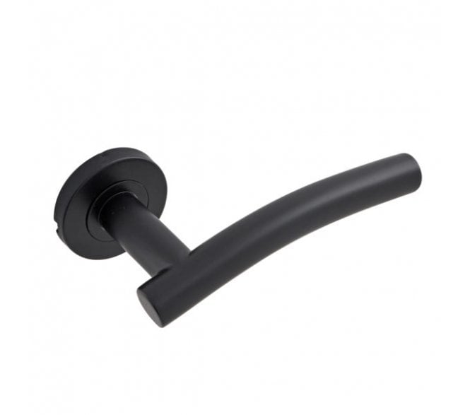 Eclipse 34904 Arched Lever On Round Rose - Matt Black
