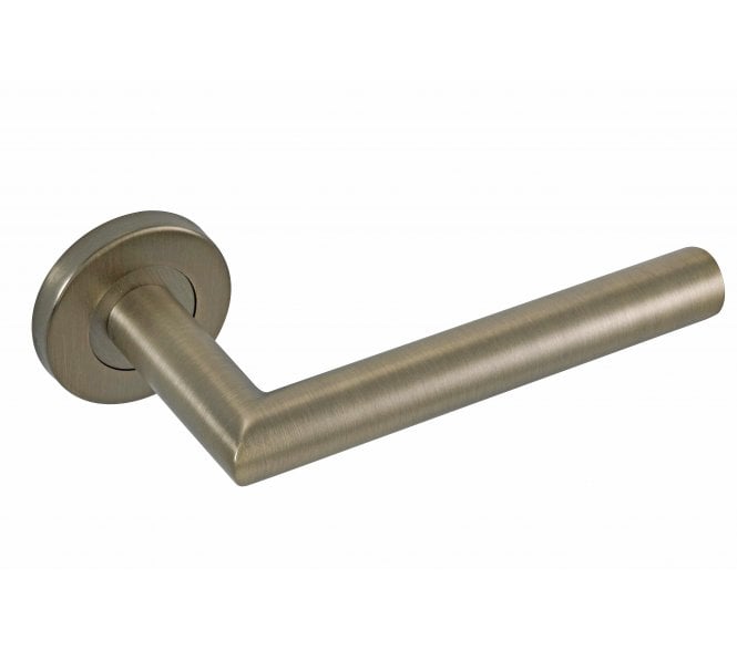 Eclipse 34906 Mitred Lever On Round Rose - Matt Antique Brass