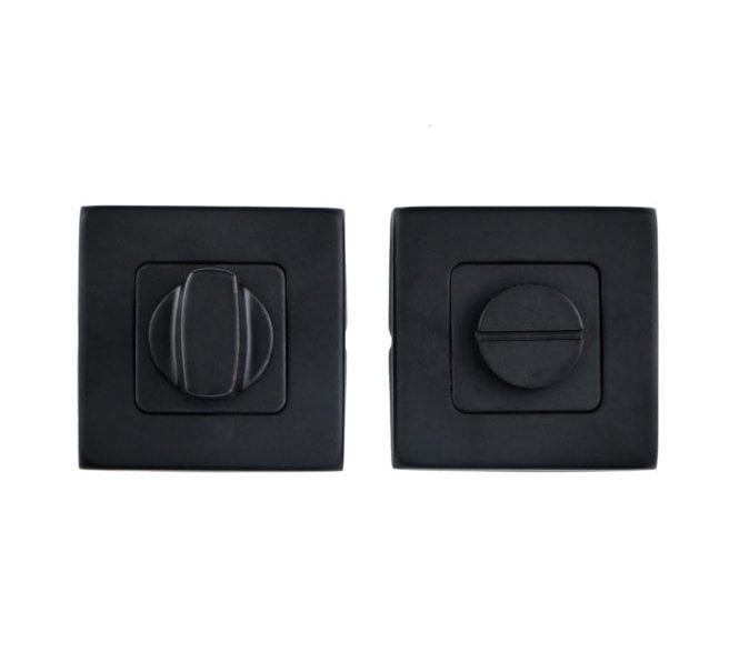 Eclipse 34923 Bathroom Thumbturn & Release Set (Square) - Matt Black