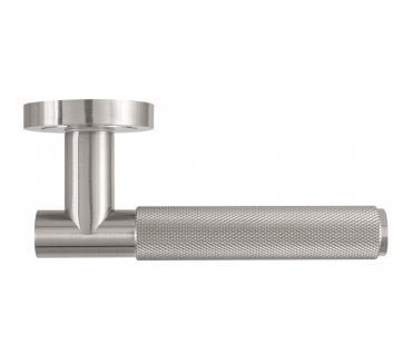 Eclipse 62232 Knurled Lever on Round Rose - Satin Nickel