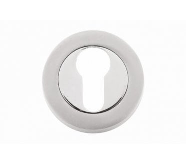 Eclipse 62563 Euro Profile Escutcheon - Polished Chrome/Satin Chrome