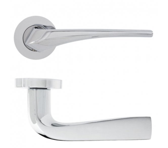 Eclipse 63220 Insignia Lanza Lever On Round Rose - Polished Chrome