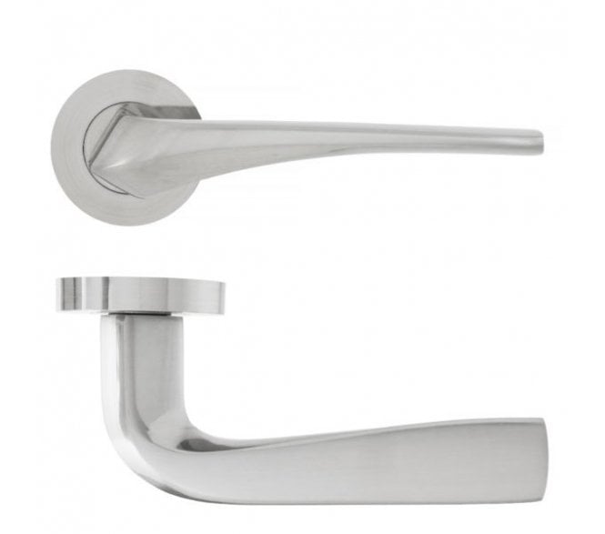 Eclipse 63222 Insignia Lanza Lever On Round Rose - Satin Nickel