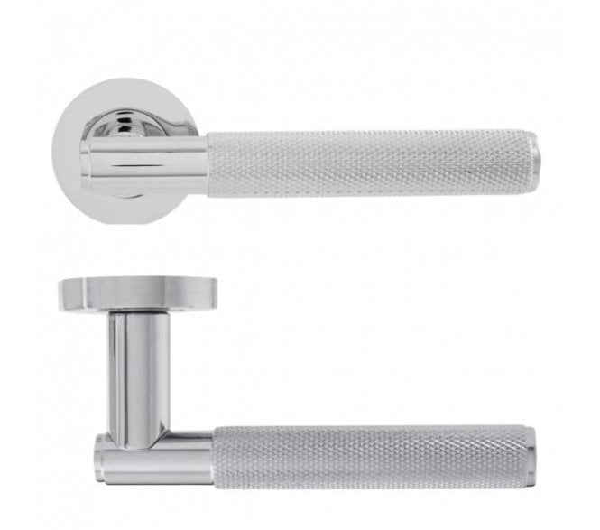 Eclipse 63230 Insignia Knurled Lever On Round Rose - Polished Chrome
