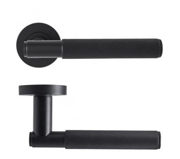 Eclipse 63231 Insignia Knurled Lever On Round Rose - Matt Black