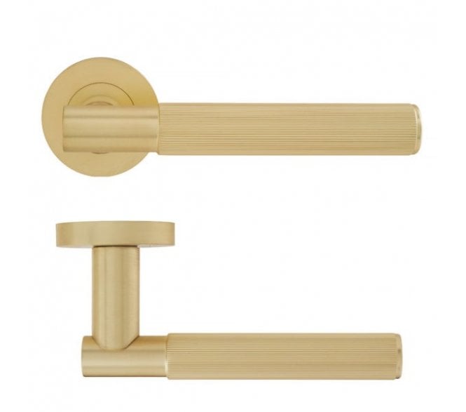 Eclipse 63243 Insignia Linear Lever On Round Rose - Satin Brass