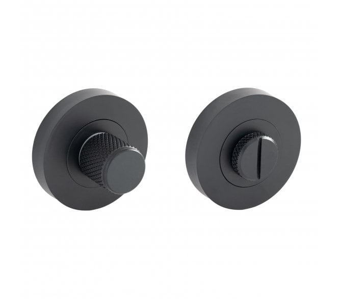 Eclipse 63281 Knurled Bathroom Turn & Release - Matt Black