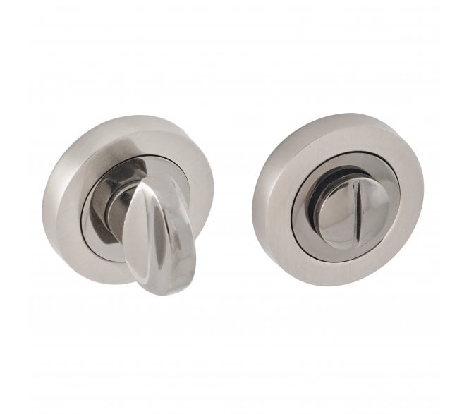 Eclipse 63593 Bathroom Turn and Release Set - Black Nickel/Satin Nickel