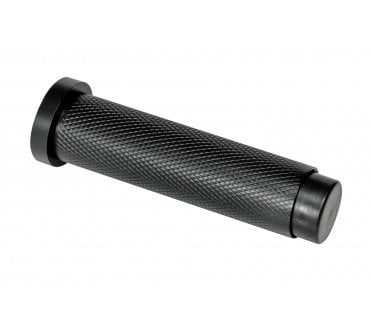 Eclipse 63741 Knurled Skirting Mounted Door Stop On Rose - 76mm - Black