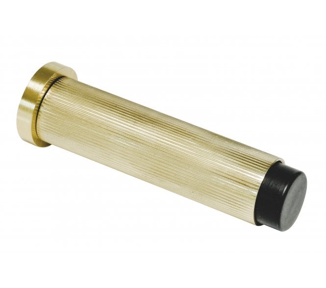 Eclipse 63754 Linear Skirting Mounted Door Stop On Rose - 76mm - Satin Brass