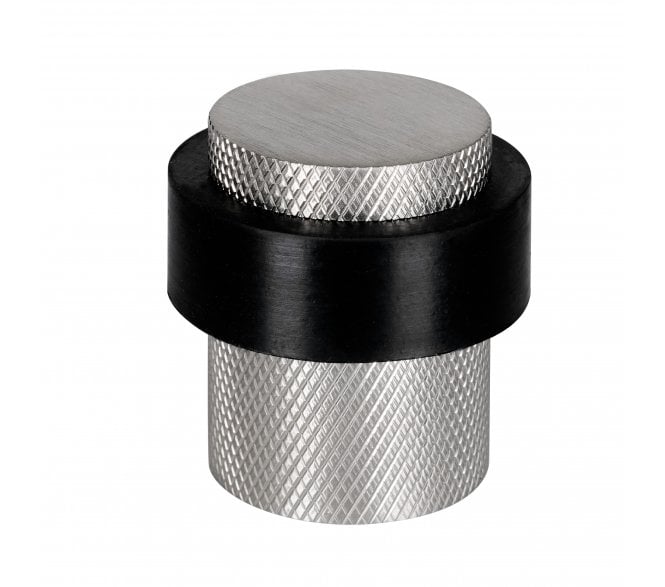 Eclipse 63762 Knurled Floor Mounted Door Stop - Satin Stainless Steel