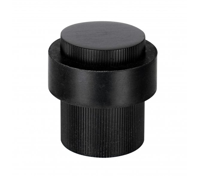 Eclipse 63771 Linear Knurled Floor Mounted Door Stop - Black