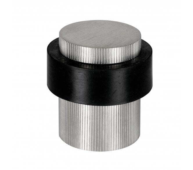 Eclipse 63772 Linear Knurled Floor Mounted Door Stop - Satin Stainless Steel