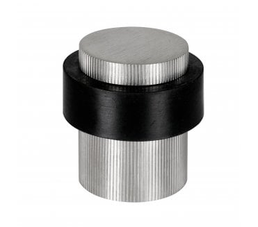 Eclipse 63772 Linear Knurled Floor Mounted Door Stop - Satin Stainless Steel