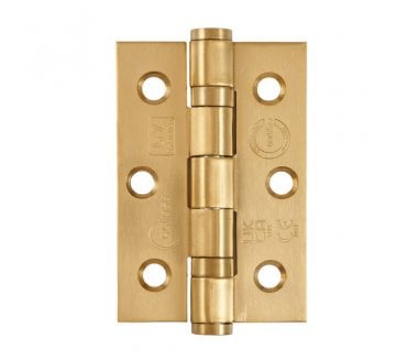 Eclipse 76mm Ball Bearing Butt Hinges (Pair) - 76x51mm - Satin Brass