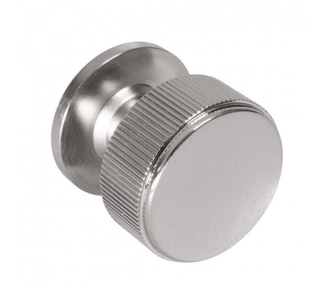 Eclipse 95501 Linear Knurled Cupboard Knob - 35mm - Satin Nickel