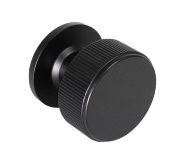 Eclipse 95502 Linear Knurled Cupboard Knob - 35mm - Matt Black