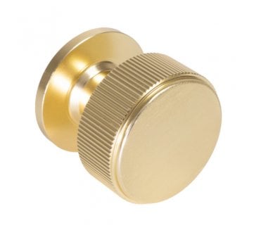 Eclipse 95504 Linear Knurled Cupboard Knob - 35mm - Satin Brass