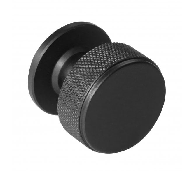 Eclipse 95602 Knurled Cabinet Knob - 35mm - Matt Black