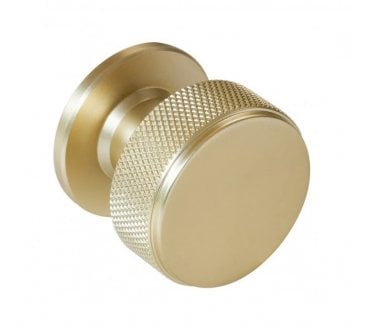 Eclipse 95604 Knurled Cabinet Knob - 35mm - Satin Brass