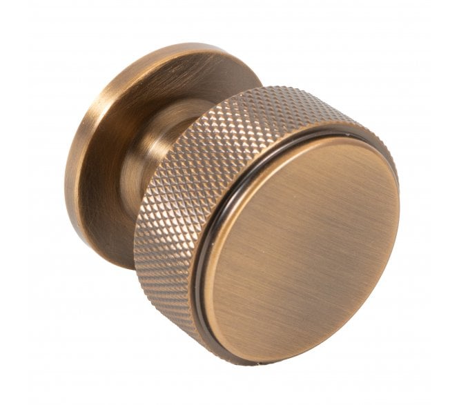 Eclipse 95605 Knurled Cabinet Knob - 35mm - Matt Antique Brass