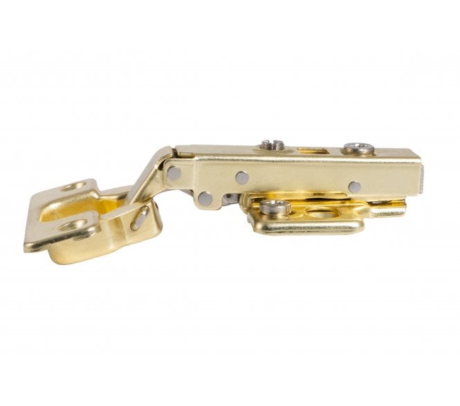 Eclipse 99022 3D-Adjustable Soft Close Cabinet Hinges - Full-Overlay (Pack of 2) - Satin Brass