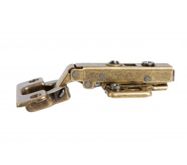 Eclipse 99023 3D-Adjustable Soft Close Cabinet Hinges - Full-Overlay (Pack of 2) - Antique Brass