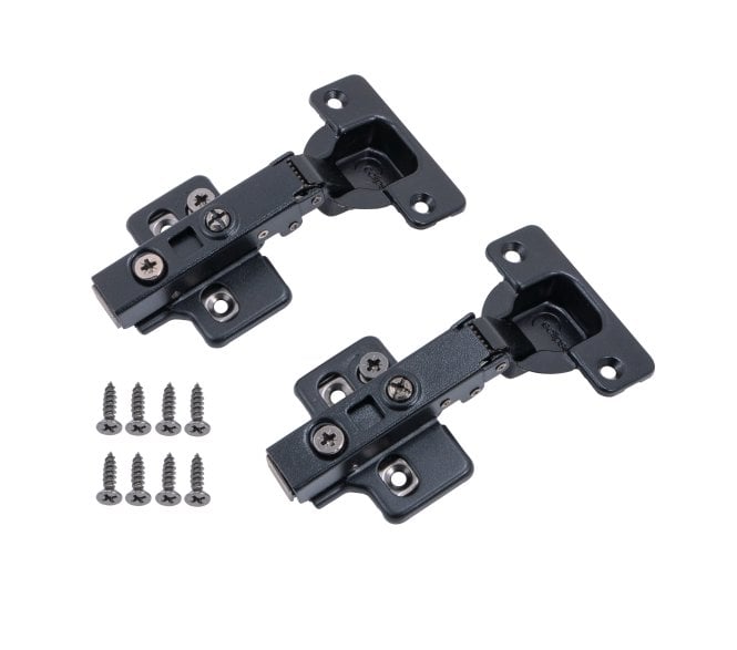 Eclipse 99041 3D-Adjustable Soft Close Cabinet Hinges - Inset (Pack of 2) - Matt Black