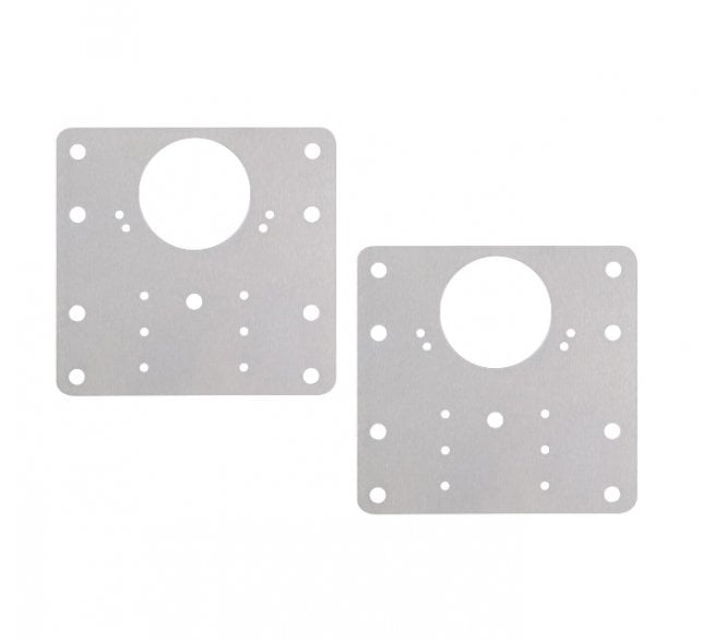 Eclipse 99050 Cabinet Hinge Fixing Repair Plates (Pack of 2) - Stainless Steel