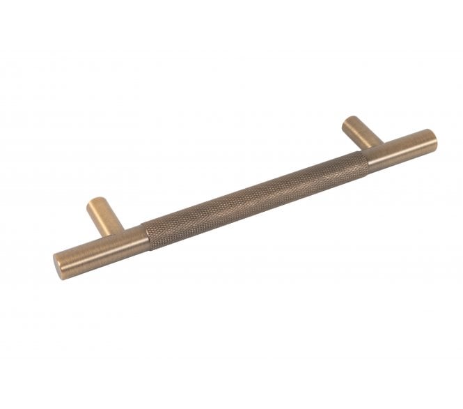 Eclipse Knurled Cabinet Pull Handles - Matt Antique Brass