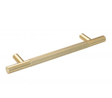 Eclipse Knurled Cabinet Pull Handles - Satin Brass