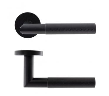 Eclipse Ultimate 34342 Revolve Fire Rated Lever On Rose - Matt Black