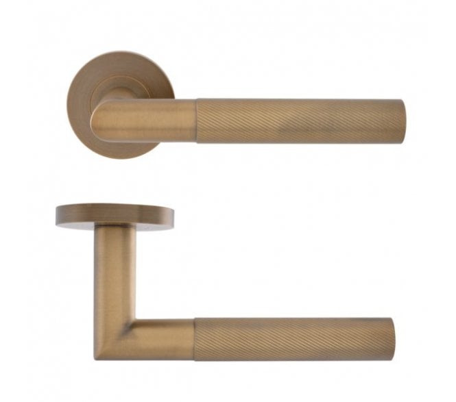 Eclipse Ultimate 34344 Revolve Fire Rated Lever On Rose - Matt Antique Brass