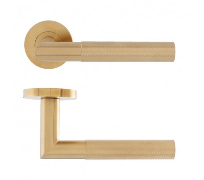 Eclipse Ultimate 34345 Revolve Fire Rated Lever On Rose - Satin Brass