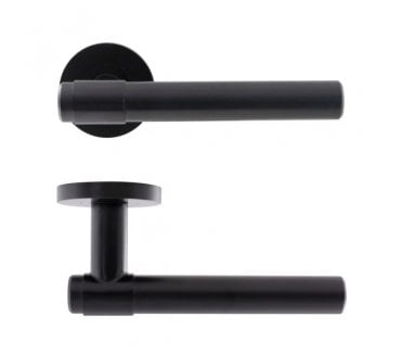 Eclipse Ultimate 34352 Collared Fire Rated Lever On Rose - Matt Black