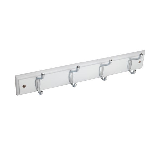 Eclipse White Hookboard (4 x CP Hat & Coat Hooks)