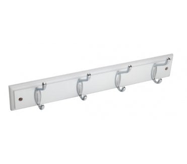 Eclipse White Hookboard (4 x CP Hat & Coat Hooks)