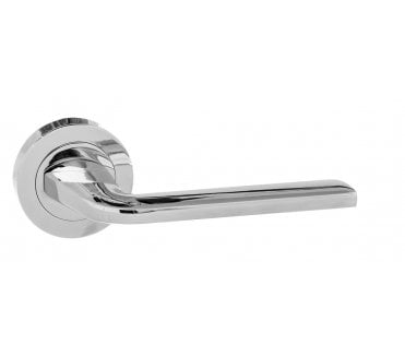 Eco Surf Aluminium Lever Handle On Rose - Polished Chrome