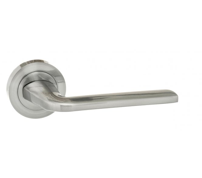 Eco Surf Aluminium Lever Handle On Rose - Satin Chrome
