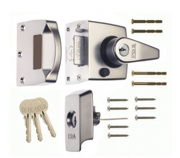 ERA 1730 60mm Egress Security Nightlatch BS8621 - Satin Nickel