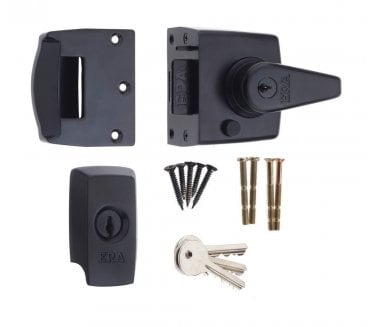 ERA 1830/1930 British Standard Auto Deadlocking Nightlatch - Matt Black