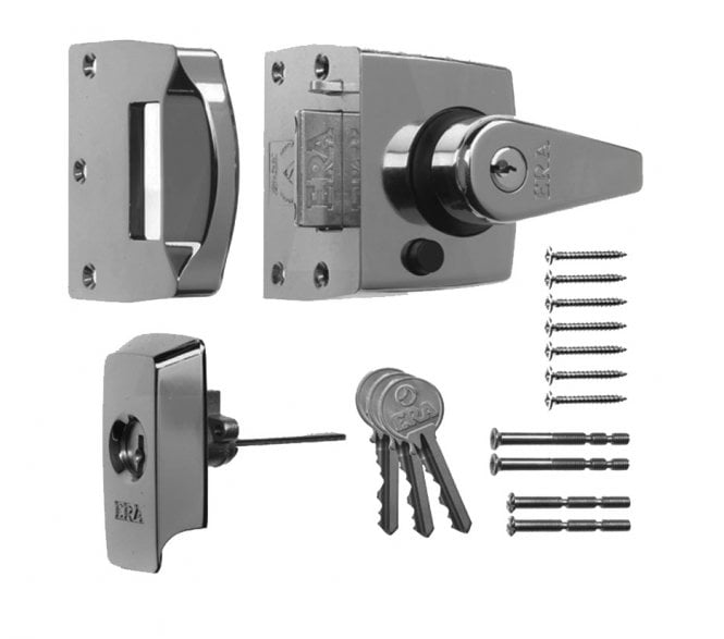 ERA 1830/1930 British Standard Auto Deadlocking Nightlatch - Polished Chrome