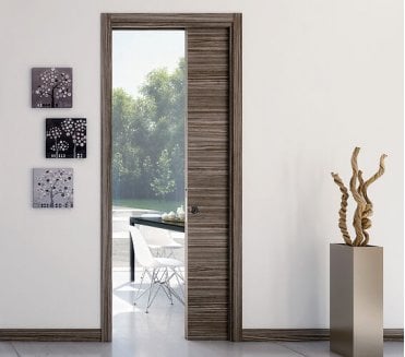 Ermetika EvoKit Sliding Pocket Door System - Raw Wood