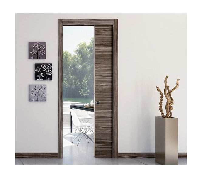 Ermetika EvoKits Sliding Pocket Door System - Raw Wood