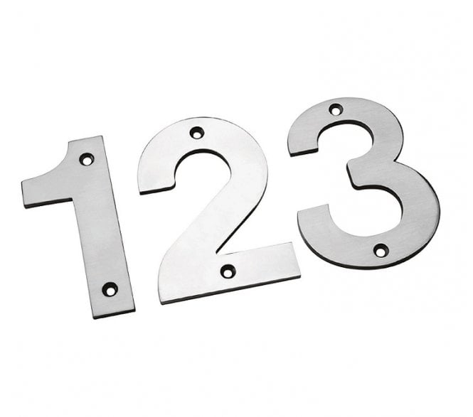 Eurospec 100mm Stainless Steel Door Numerals - Polished
