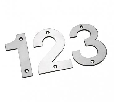 Eurospec 100mm Stainless Steel Door Numerals - Polished