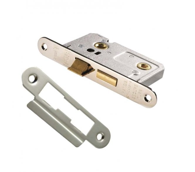 Eurospec BAE Easi-T Bathroom Mortice Lock - Radius - Nickel Plated